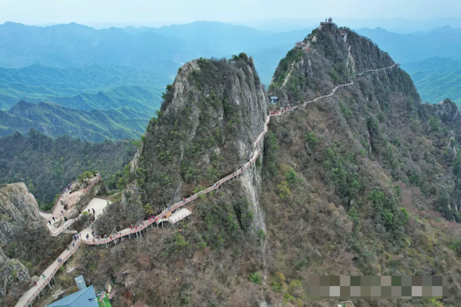 Winding roads through Funiu Mountain range