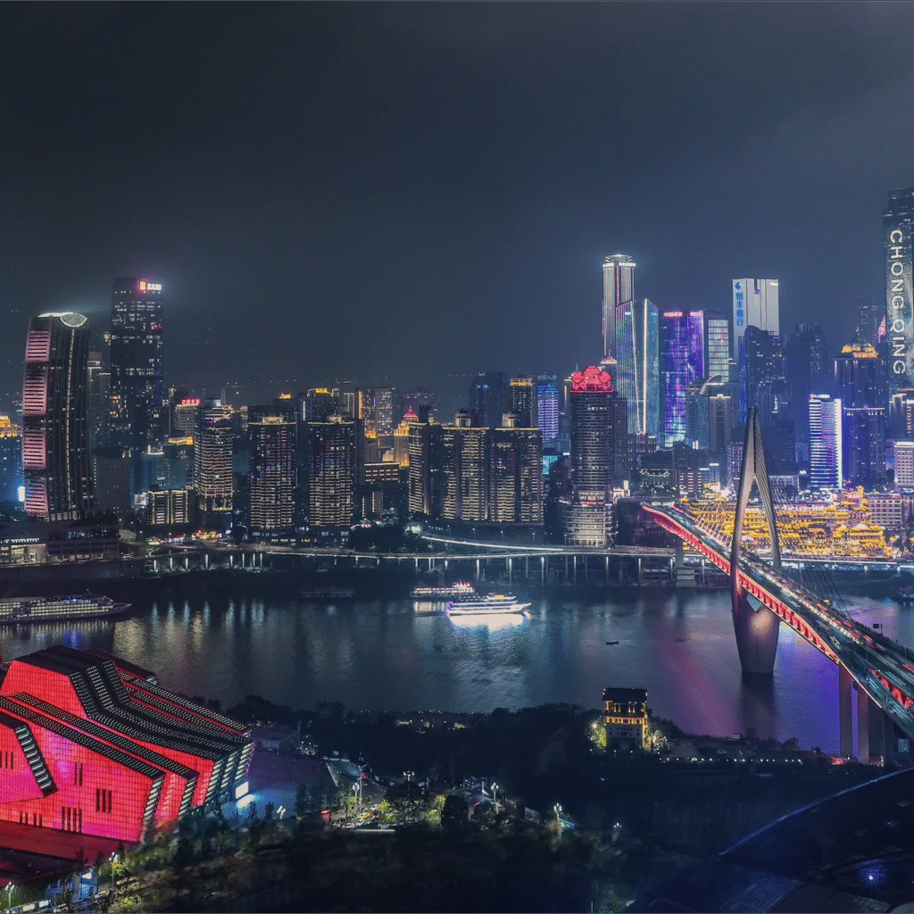 Chongqing's vibrant nightscape contributes to its energetic social scene