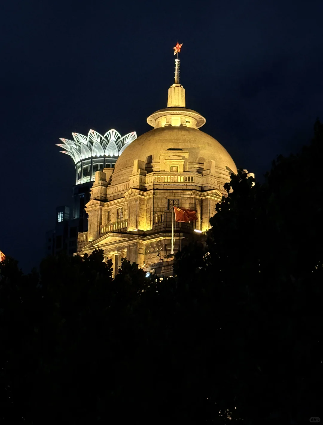 Night lights at a nearby Shanghai park