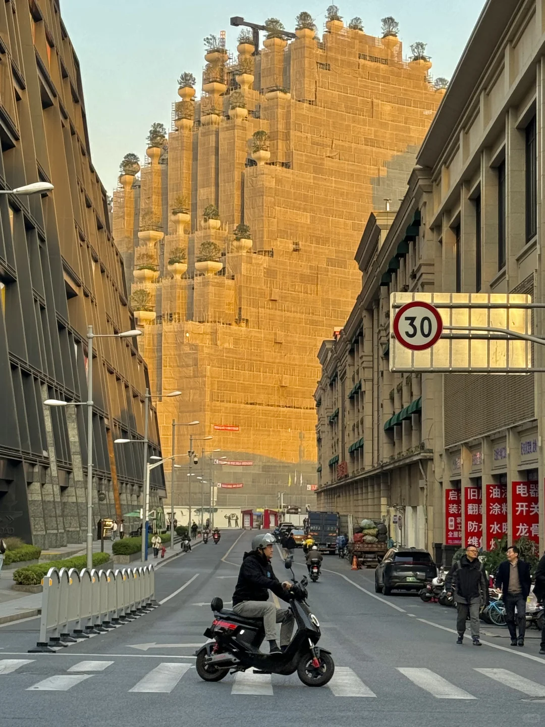 Street view of Shanghai entertainment district