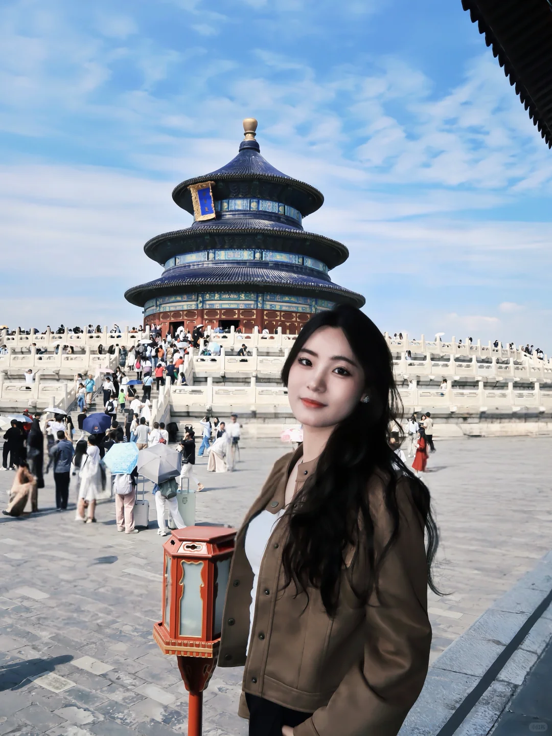 Temple of Prayer surrounded by red walls and blue tiles