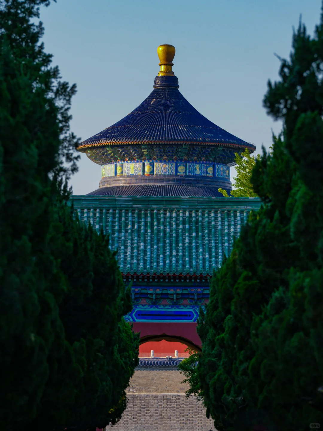 North Heaven Gate at sunrise showing palace and temple behind