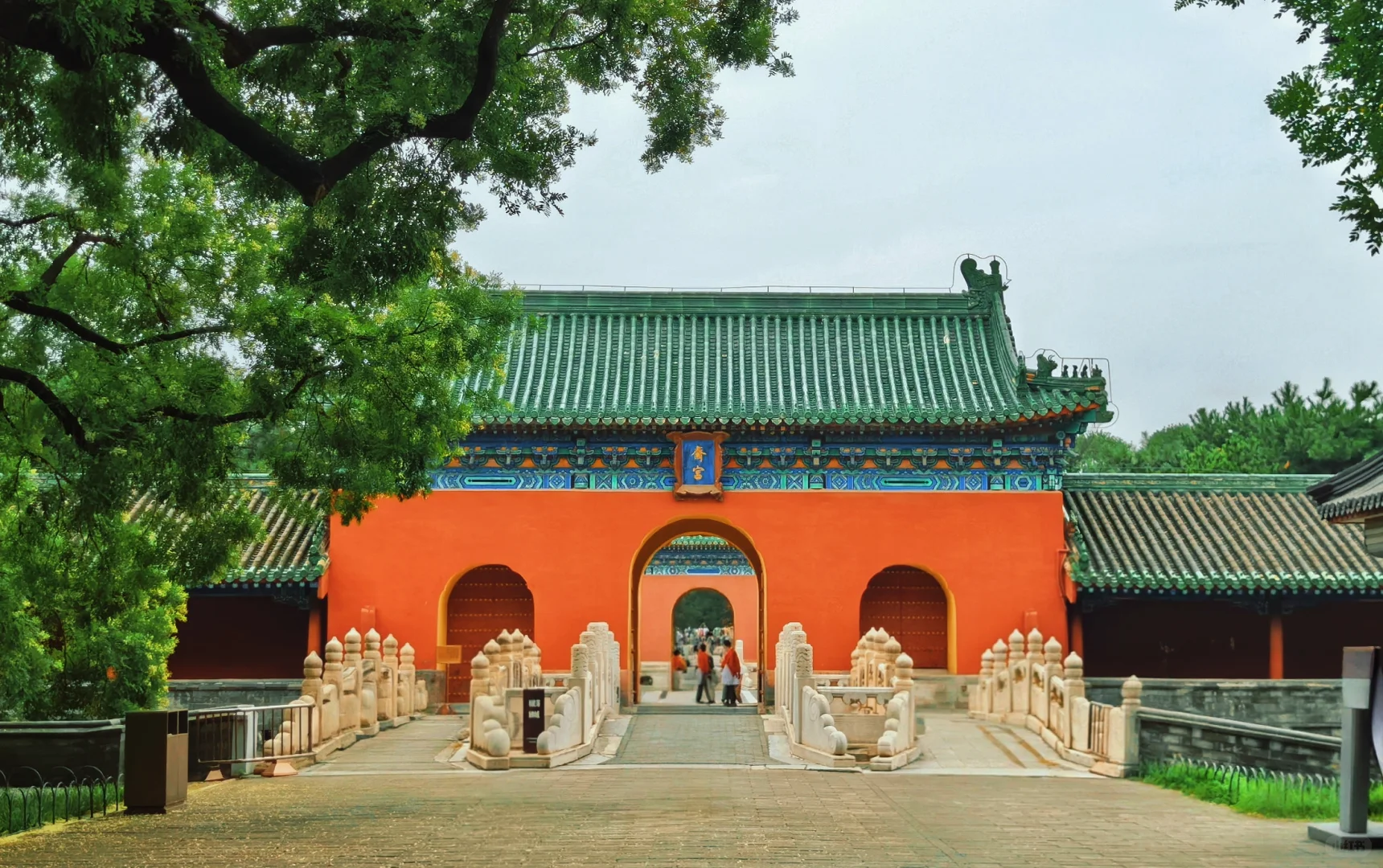 Temple of Prayer surrounded by blooming trees