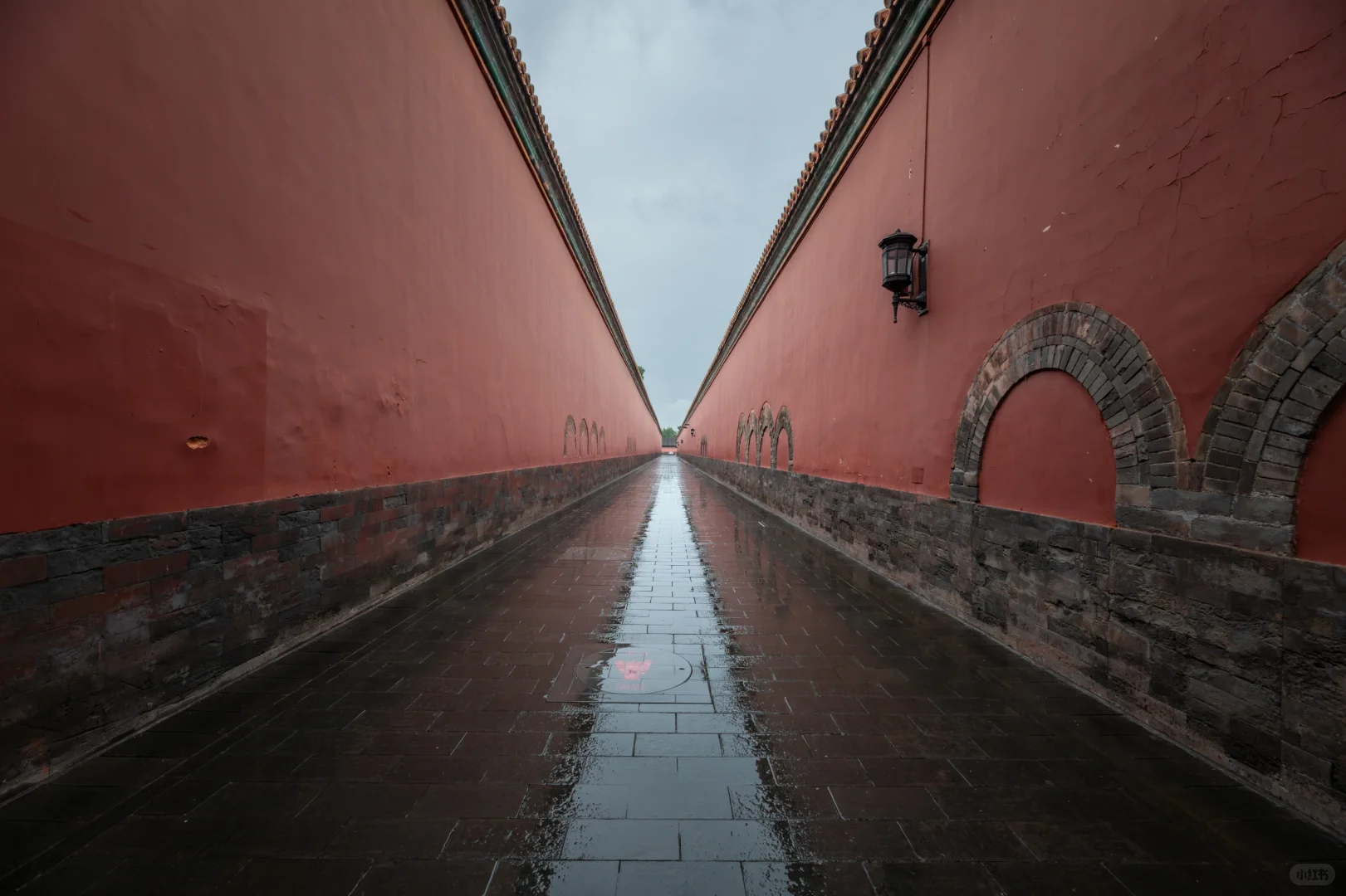 Canon D850 camera setup at Forbidden City in rain