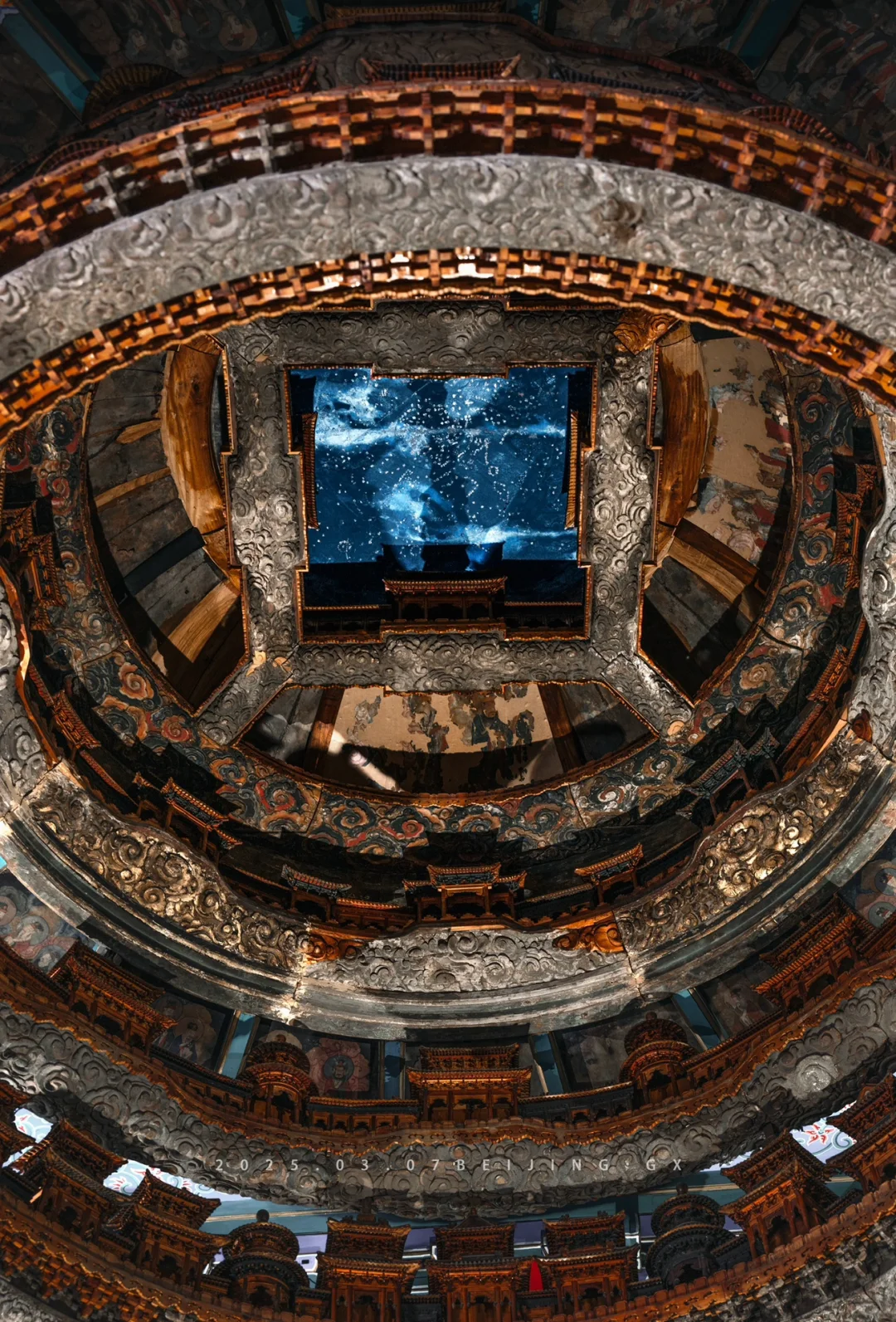 Ancient wooden architecture exhibit