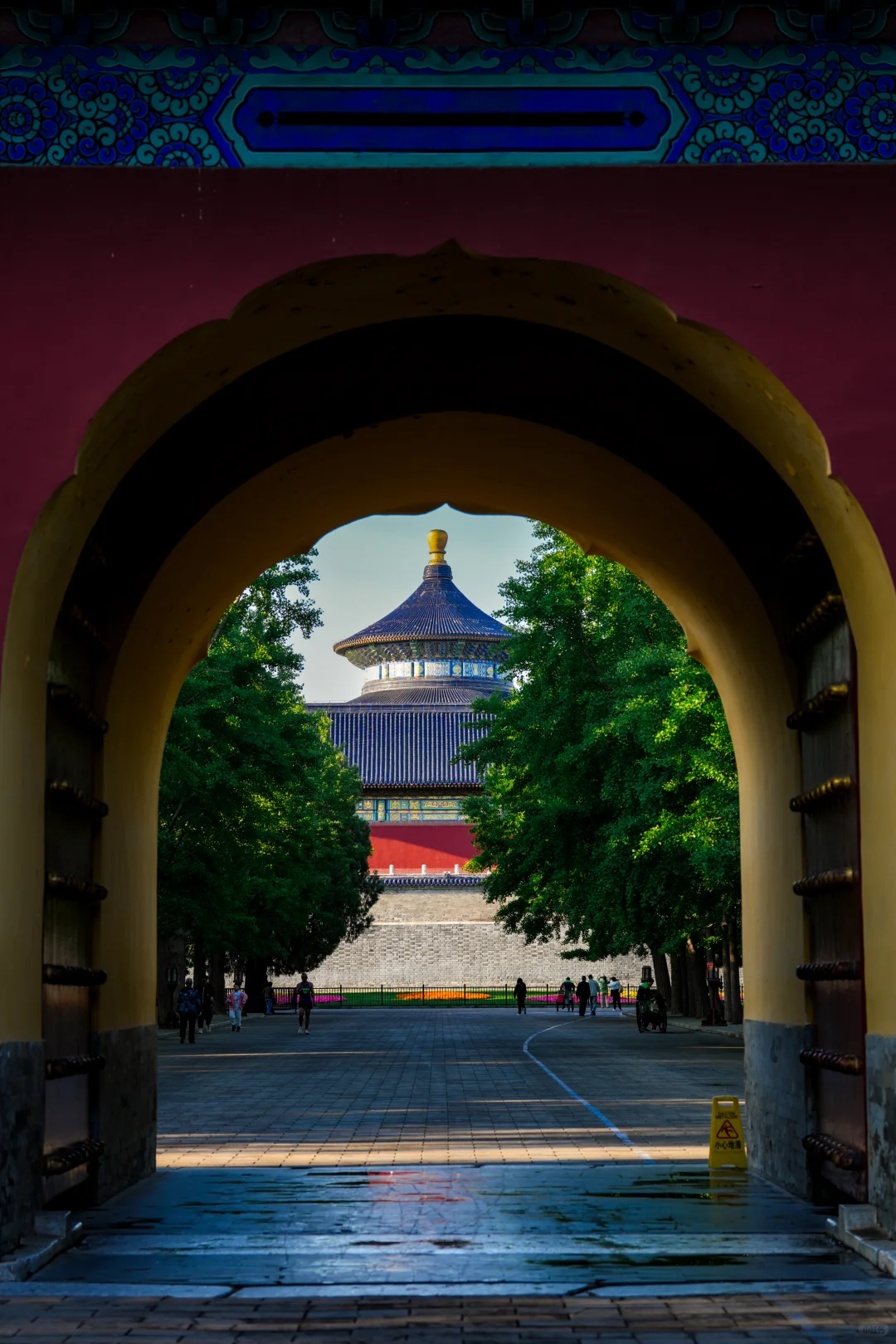 Inside the temple prayer hall near North Heaven Gate