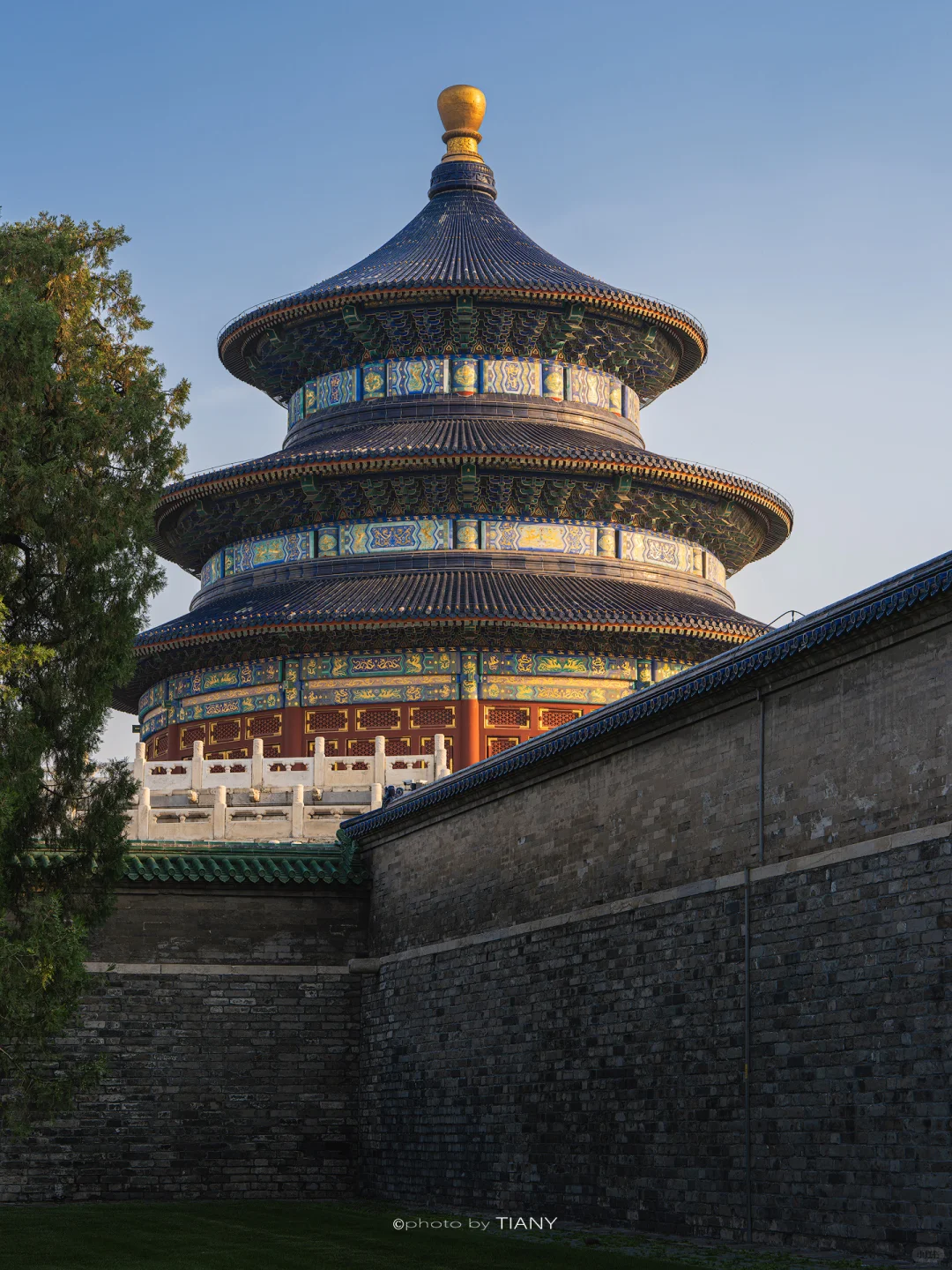 Zenium Temple courtyard at sunrise